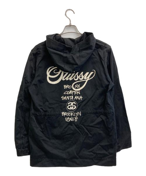 stussy（ステューシー）stussy (ステューシー) 10’s STUSSY WORLD TOUR FIELD PARKA TYPE COAT ブラック サイズ:SIZE Lの古着・服飾アイテム