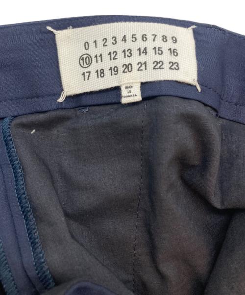Maison Margiela（メゾンマルジェラ）Maison Margiela (メゾンマルジェラ) ウールセンタープレススラックス ネイビー サイズ:48の古着・服飾アイテム