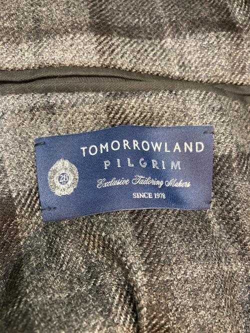 TOMORROW LAND PILGRIM（トゥモローランド ピルグリム）TOMORROW LAND PILGRIM (トゥモローランド ピルグリム) カシミヤ シングル3Bジャケット グレー サイズ:SIZE 46の古着・服飾アイテム