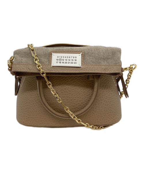 Maison Margiela（メゾンマルジェラ）Maison Margiela (メゾンマルジェラ) 5ACマイクロ2WAYバッグ ベージュの古着・服飾アイテム