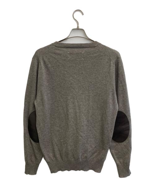 Maison Margiela（メゾンマルジェラ）Maison Margiela (メゾンマルジェラ) エルボーパッチ コットンウールカーディガン グレー サイズ:SIZE Mの古着・服飾アイテム