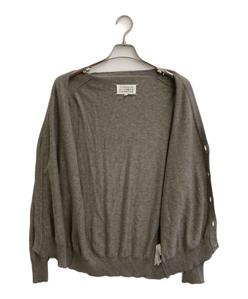 Maison Margiela（メゾンマルジェラ）Maison Margiela (メゾンマルジェラ) エルボーパッチ コットンウールカーディガン グレー サイズ:SIZE Mの古着・服飾アイテム