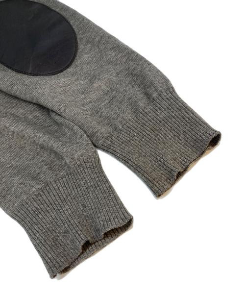 Maison Margiela（メゾンマルジェラ）Maison Margiela (メゾンマルジェラ) エルボーパッチ コットンウールカーディガン グレー サイズ:SIZE Mの古着・服飾アイテム