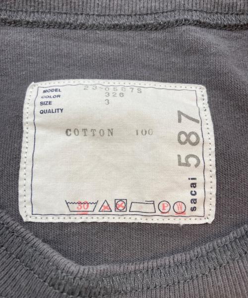 sacai（サカイ）sacai (サカイ) Graphic L/S T-Shirt グレー サイズ:SIZE 3の古着・服飾アイテム