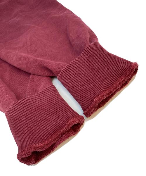 Maison Margiela（メゾンマルジェラ）Maison Margiela (メゾンマルジェラ) ロゴ刺繍 クルーネックスウェットシャツ レッド サイズ:SIZE XSの古着・服飾アイテム