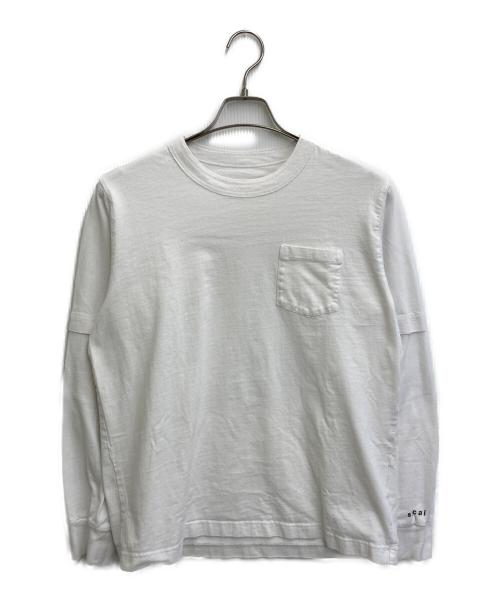 sacai（サカイ）sacai (サカイ) Graphic L/S T-Shirt ネイビー サイズ:SIZE 3の古着・服飾アイテム