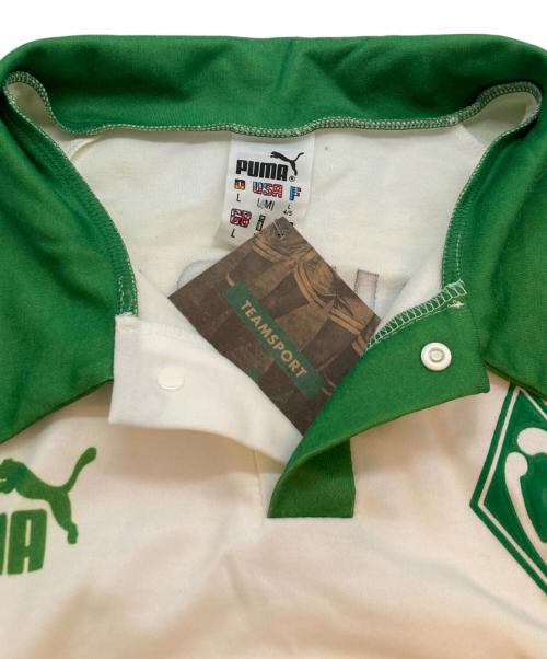 PUMA（プーマ）PUMA (プーマ) ヴェルダー・ブレーメンゲームシャツ ホワイト×グリーン サイズ:SIZE Lの古着・服飾アイテム