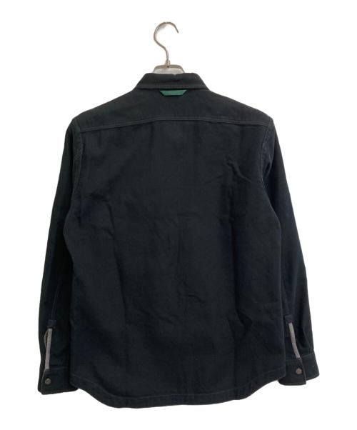 LACOSTE（ラコステ）LACOSTE (ラコステ) ダンガリー×ソリッドツイルのリバーシブルシャツ ブラック サイズ:SIZE Mの古着・服飾アイテム