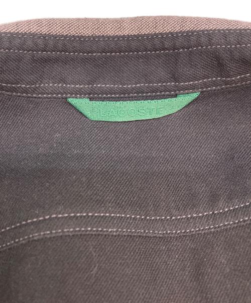 LACOSTE（ラコステ）LACOSTE (ラコステ) ダンガリー×ソリッドツイルのリバーシブルシャツ ブラック サイズ:SIZE Mの古着・服飾アイテム