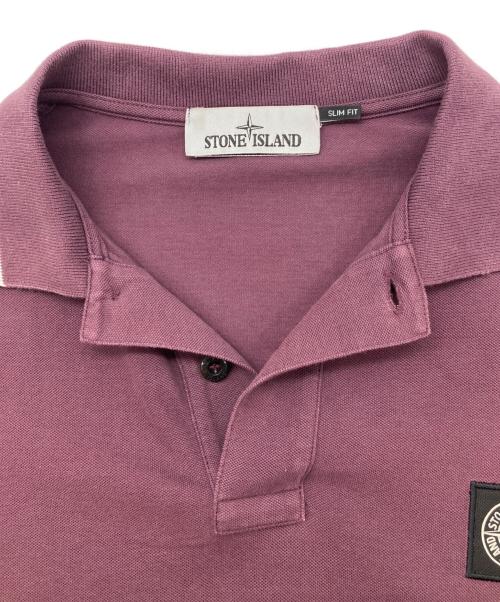 STONE ISLAND（ストーンアイランド）STONE ISLAND (ストーンアイランド) ポロシャツ ボルドー サイズ:Lの古着・服飾アイテム