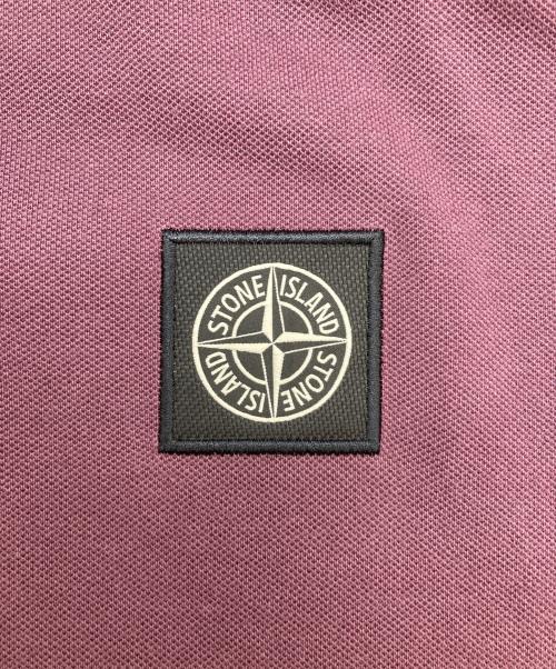STONE ISLAND（ストーンアイランド）STONE ISLAND (ストーンアイランド) ポロシャツ ボルドー サイズ:Lの古着・服飾アイテム