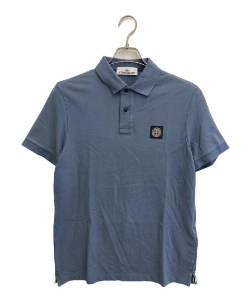 STONE ISLAND（ストーンアイランド）STONE ISLAND (ストーンアイランド) ロゴパッチスリムフィットポロTシャツ スカイブルー サイズ:SIZE Mの古着・服飾アイテム
