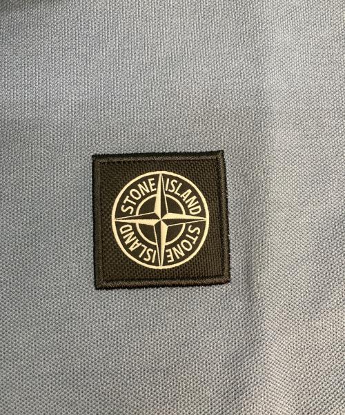 STONE ISLAND（ストーンアイランド）STONE ISLAND (ストーンアイランド) ロゴパッチスリムフィットポロTシャツ スカイブルー サイズ:SIZE Mの古着・服飾アイテム