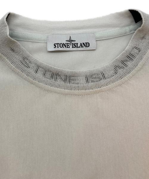 STONE ISLAND（ストーンアイランド）STONE ISLAND (ストーンアイランド) ネックロゴTシャツ ホワイト サイズ:SIZE Mの古着・服飾アイテム