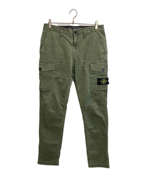 STONE ISLAND（ストーンアイランド）STONE ISLAND (ストーンアイランド) ガーメントダイカーゴパンツ グリーン サイズ:SIZE 78.5cm (W31)の古着・服飾アイテム