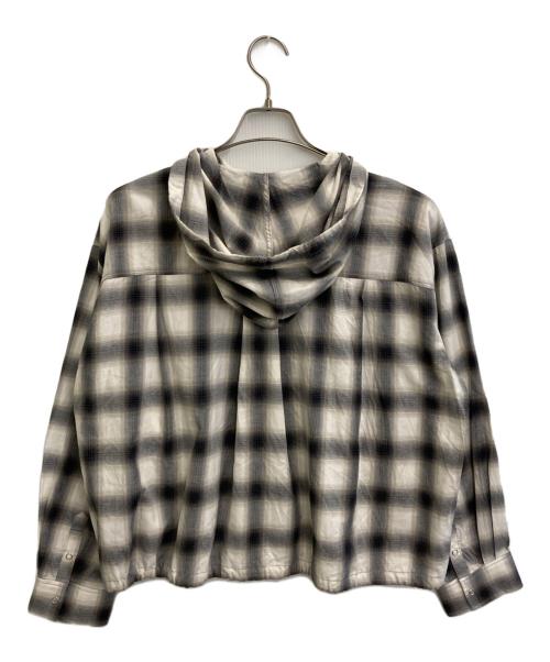 emmi（エミ）emmi (エミ) チェックフーディーシャツ グレー サイズ:one sizeの古着・服飾アイテム
