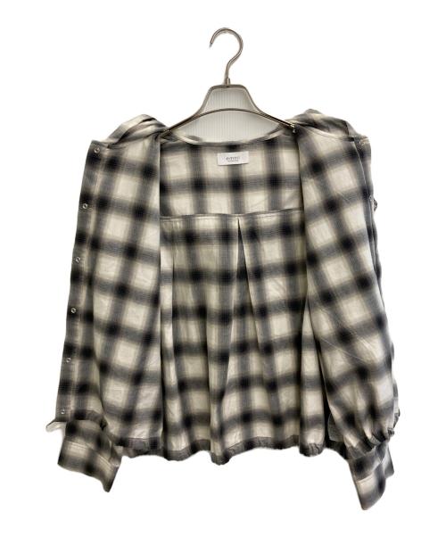 emmi（エミ）emmi (エミ) チェックフーディーシャツ グレー サイズ:one sizeの古着・服飾アイテム