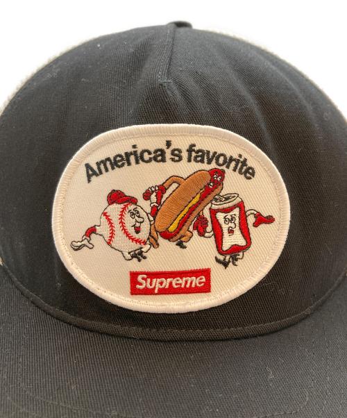 SUPREME（シュプリーム）Supreme (シュプリーム) 21SS America's Favorite Mesh Back 5-Panel ブラック×ホワイトの古着・服飾アイテム