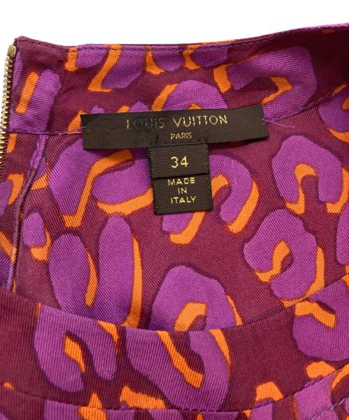 LOUIS VUITTON（ルイ ヴィトン）LOUIS VUITTON (ルイ ヴィトン) ブラウスワンピース パープル サイズ:SIZE 34の古着・服飾アイテム