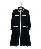 GRACE CLASSグレースクラス）の古着「バイカラーシャツドレス」｜ブラック