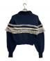 LEINWANDE (ラインヴァンド) Textured Ruffle Sleeve Polo ネイビー×ベージュ サイズ:SIZE Free：9000円