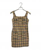 BURBERRY BLUE LABELバーバリー ブルー レーベル）の古着「ノバチェックジャンパースカート」｜ベージュ