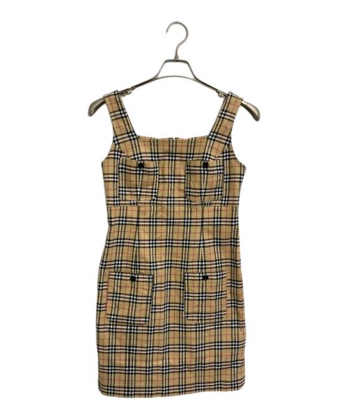 BURBERRY BLUE LABEL（バーバリー ブルー レーベル）BURBERRY BLUE LABEL (バーバリー ブルー レーベル) ノバチェックジャンパースカート ベージュ サイズ:SIZE 38の古着・服飾アイテム
