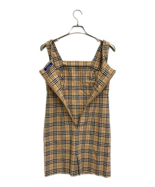 BURBERRY BLUE LABEL（バーバリー ブルー レーベル）BURBERRY BLUE LABEL (バーバリー ブルー レーベル) ノバチェックジャンパースカート ベージュ サイズ:SIZE 38の古着・服飾アイテム