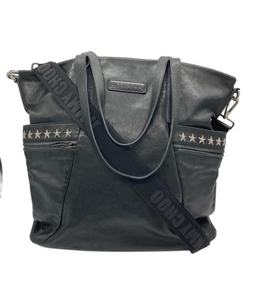 JIMMY CHOO（ジミーチュウ）JIMMY CHOO (ジミーチュウ) BALFOURレザーバッグ ブラックの古着・服飾アイテム