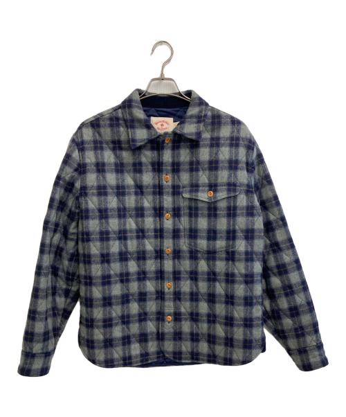 BROOKS BROTHERS Red Fleece（ブルックスブラザーズレッドフリース）BROOKS BROTHERS Red Fleece (ブルックスブラザーズレッドフリース) PENDLETON (ペンドルトン) キルティングジャケット グレー×ネイビー サイズ:Mの古着・服飾アイテム