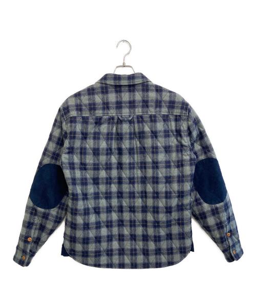 BROOKS BROTHERS Red Fleece（ブルックスブラザーズレッドフリース）BROOKS BROTHERS Red Fleece (ブルックスブラザーズレッドフリース) PENDLETON (ペンドルトン) キルティングジャケット グレー×ネイビー サイズ:Mの古着・服飾アイテム