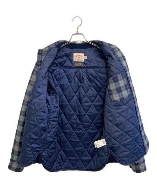 BROOKS BROTHERS Red Fleece（ブルックスブラザーズレッドフリース）BROOKS BROTHERS Red Fleece (ブルックスブラザーズレッドフリース) PENDLETON (ペンドルトン) キルティングジャケット グレー×ネイビー サイズ:Mの古着・服飾アイテム