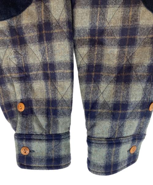BROOKS BROTHERS Red Fleece（ブルックスブラザーズレッドフリース）BROOKS BROTHERS Red Fleece (ブルックスブラザーズレッドフリース) PENDLETON (ペンドルトン) キルティングジャケット グレー×ネイビー サイズ:Mの古着・服飾アイテム
