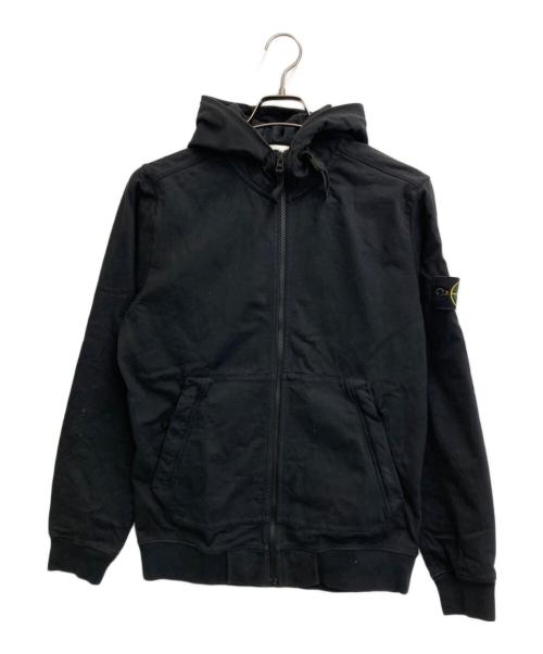 STONE ISLAND（ストーンアイランド）STONE ISLAND (ストーンアイランド) Zip Up Cotton Hoodie ブラック サイズ:SIZE Mの古着・服飾アイテム