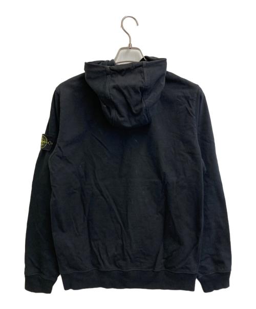 STONE ISLAND（ストーンアイランド）STONE ISLAND (ストーンアイランド) Zip Up Cotton Hoodie ブラック サイズ:SIZE Mの古着・服飾アイテム