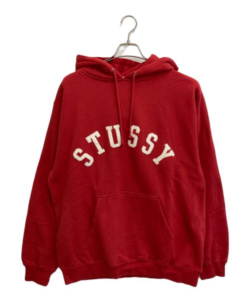 stussy（ステューシー）stussy (ステューシー) プルオーバーパーカー レッド サイズ:SIZE Lの古着・服飾アイテム