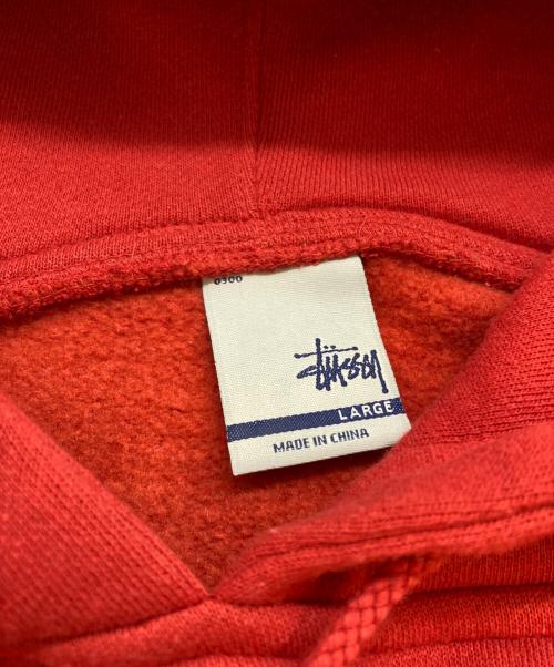stussy（ステューシー）stussy (ステューシー) プルオーバーパーカー レッド サイズ:SIZE Lの古着・服飾アイテム