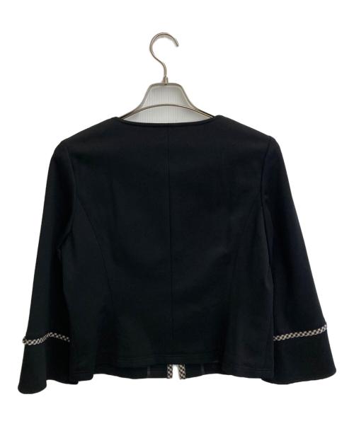 M'S GRACY（エムズグレイシー）M'S GRACY (エムズグレイシー) ノーカラージャケット ブラック サイズ:SIZE 42の古着・服飾アイテム