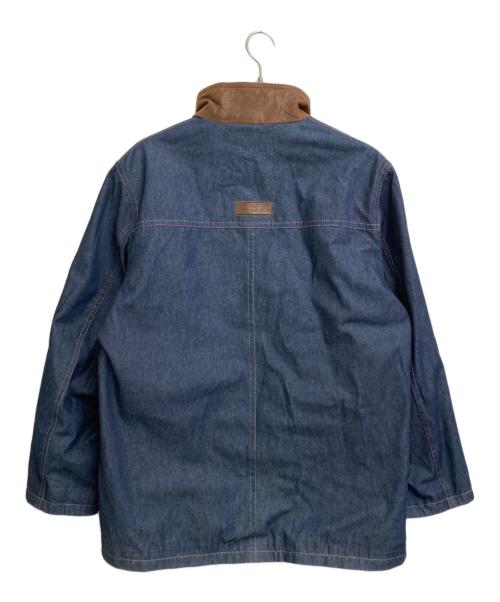 BALMAIN（バルマン）BALMAIN (バルマン) デニム×ピッグレザー リバーシブルジャケット インディゴ×ブラウン サイズ:SIZE LLの古着・服飾アイテム