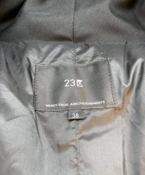 23区（ニジュウサンク）23区 (ニジュウサンク) シレータフタ ミドル丈 ダウンコート ブラック サイズ:SIZE 38の古着・服飾アイテム
