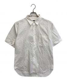 COMME des GARCONS HOMME PLUS（コムデギャルソンオムプリュス）の古着「ストライプ半袖シャツ」｜ホワイト