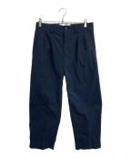 COMME des GARCONS HOMMEコムデギャルソン オム）の古着「22SS 2-Tuck Nylon Oxford Pants」｜ネイビー