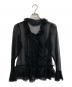 PINK HOUSE（ピンクハウス）の古着「シアーフリルカーディガン」｜ブラック