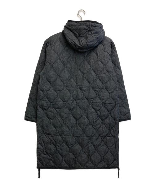 TAION（タイオン）TAION (タイオン) ミリタリー フード ダウンコート ブラック×グレー サイズ:SIZE L 未使用品の古着・服飾アイテム
