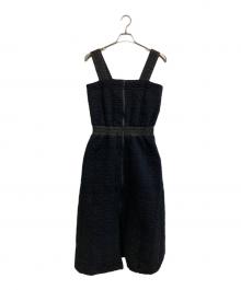 DOUBLE STANDARD CLOTHING（ダブルスタンダードクロージング）の古着「キルトジャガードワンピース」｜ブラック
