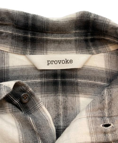 provoke（プロヴォーク）Provoke (プロヴォーク) AP STUDIO (エーピーストゥディオ) Oversized check Shirt ホワイト×ブラック サイズ:SIZE 36の古着・服飾アイテム