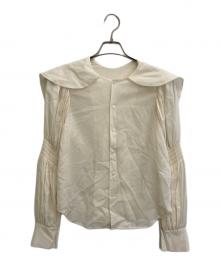 RHODOLIRION（ロドリリオン）の古着「Two-way Cape Collar Blouse」｜アイボリー