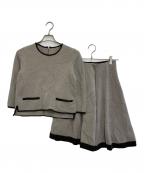 FOXEYフォクシー）の古着「Knit Suit Chiboust」｜ベージュ×ブラウン