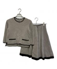 FOXEY（フォクシー）の古着「Knit Suit Chiboust」｜ベージュ×ブラウン