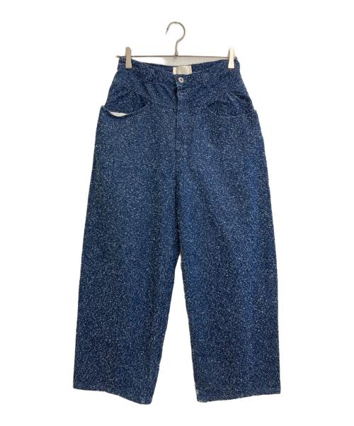 Ameri（アメリ）AMERI (アメリ) MEDI SCRATCH OVAL WIDE DENIM ネイビー サイズ:SIZE 26の古着・服飾アイテム